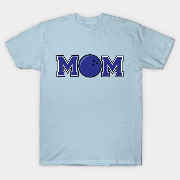 Bowling Mom Blue T-Shirt by capesandrollerskates 